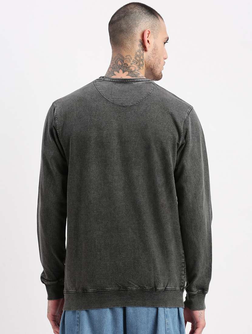 men long sleeved chest print sweatshirt - 21276868 -  Standard Image - 3