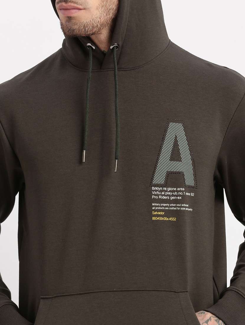 men long sleeved back print sweatshirt - 21276871 -  Standard Image - 5