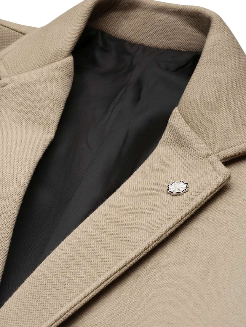 men's solid notched lapel single breasted blazer - 21276878 -  Standard Image - 5