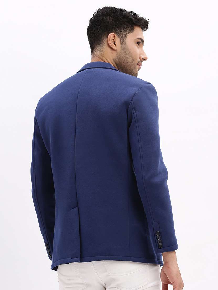 men's solid notched lapel single breasted blazer - 21276883 -  Standard Image - 3