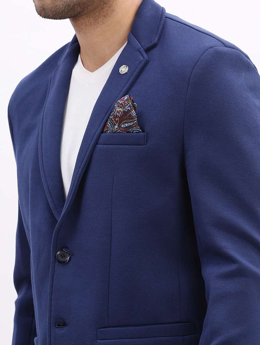 men's solid notched lapel single breasted blazer - 21276883 -  Standard Image - 5