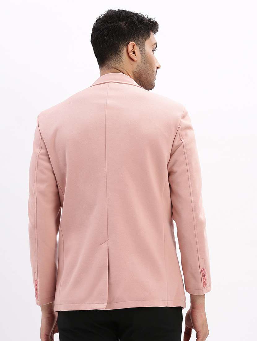 men's solid notched lapel single breasted blazer - 21276885 -  Standard Image - 3