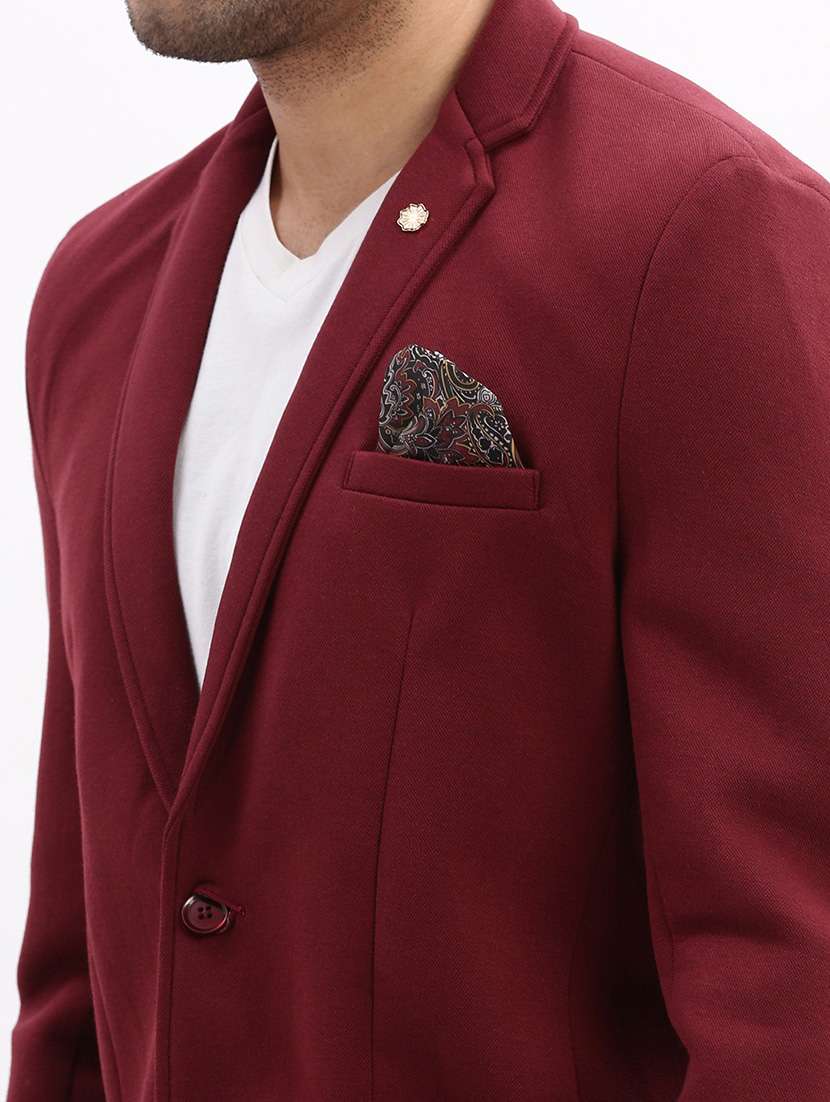 men's solid notched lapel single breasted blazer - 21276888 -  Standard Image - 5