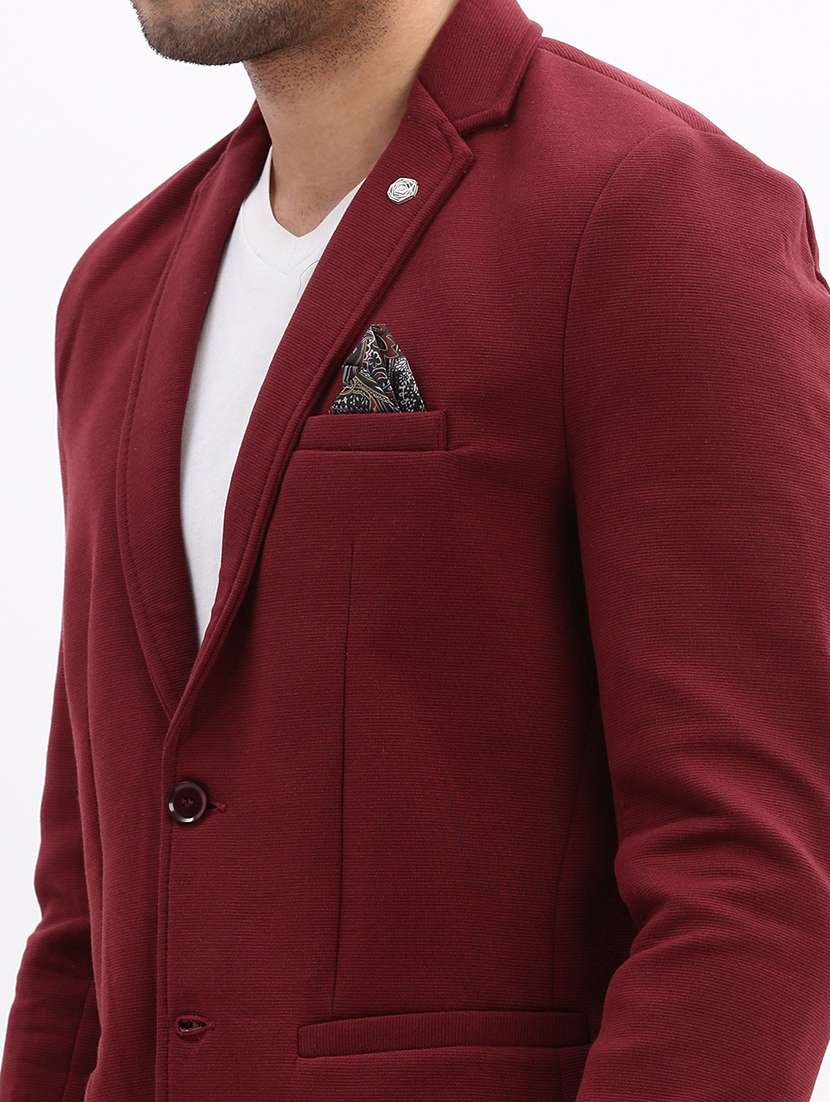 men's solid notched lapel single breasted blazer - 21276901 -  Standard Image - 5
