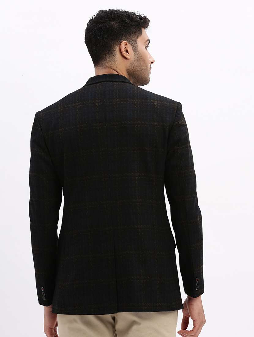 men's solid notched lapel single breasted blazer - 21276907 -  Standard Image - 3