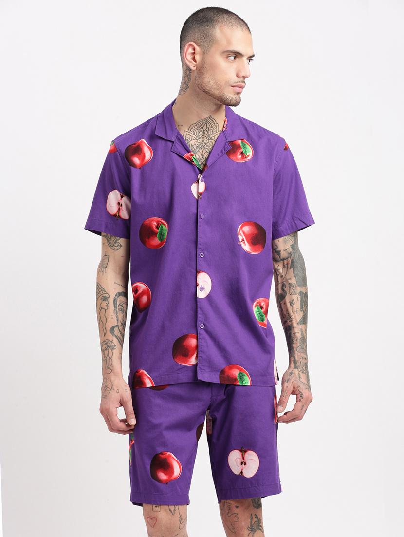 men printed cotton co-ord set - 21276928 - Zoom Image - 0