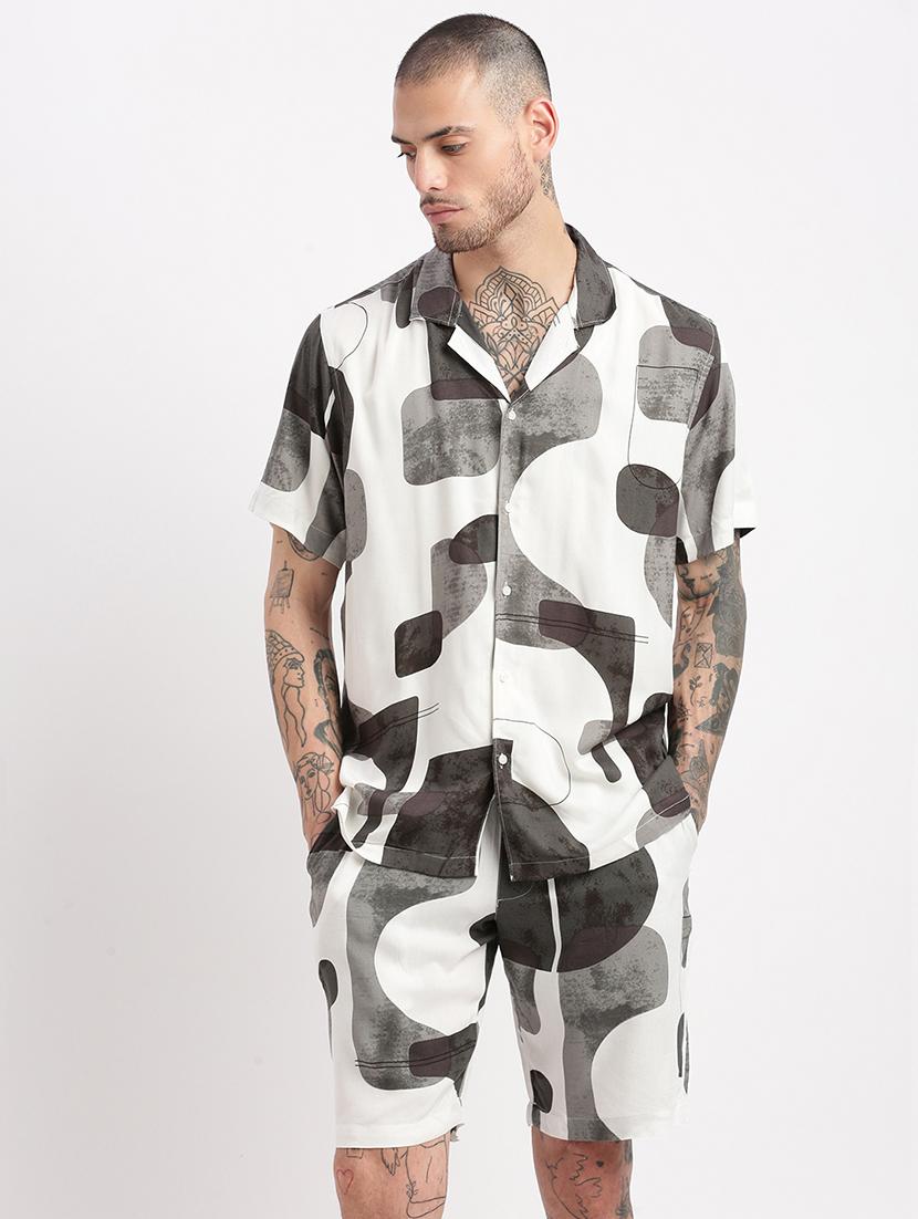 men printed cotton co-ord set - 21276934 - Zoom Image - 0