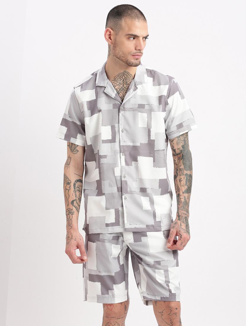men printed cotton co-ord set - 21276952 - Zoom Image - 0