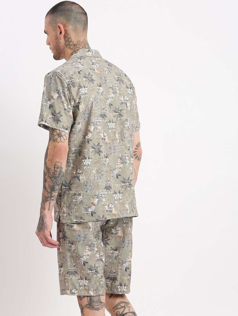 men printed cotton co-ord set - 21276954 -  Standard Image - 3