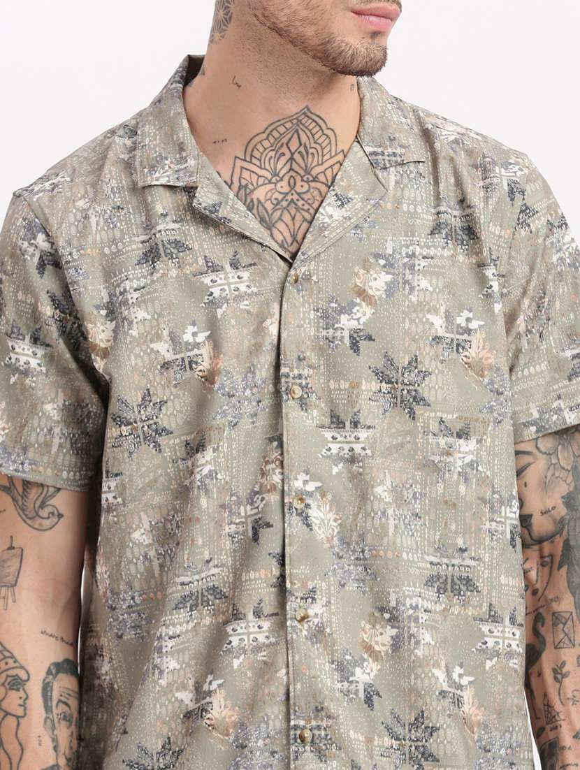 men printed cotton co-ord set - 21276954 -  Standard Image - 5