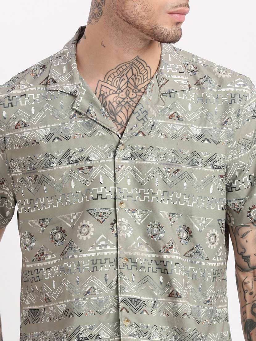 men printed cotton co-ord set - 21276964 -  Standard Image - 5