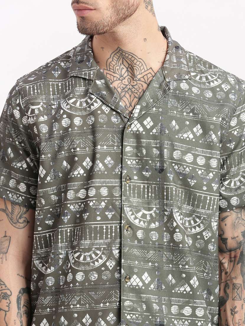 men printed cotton co-ord set - 21276966 -  Standard Image - 5