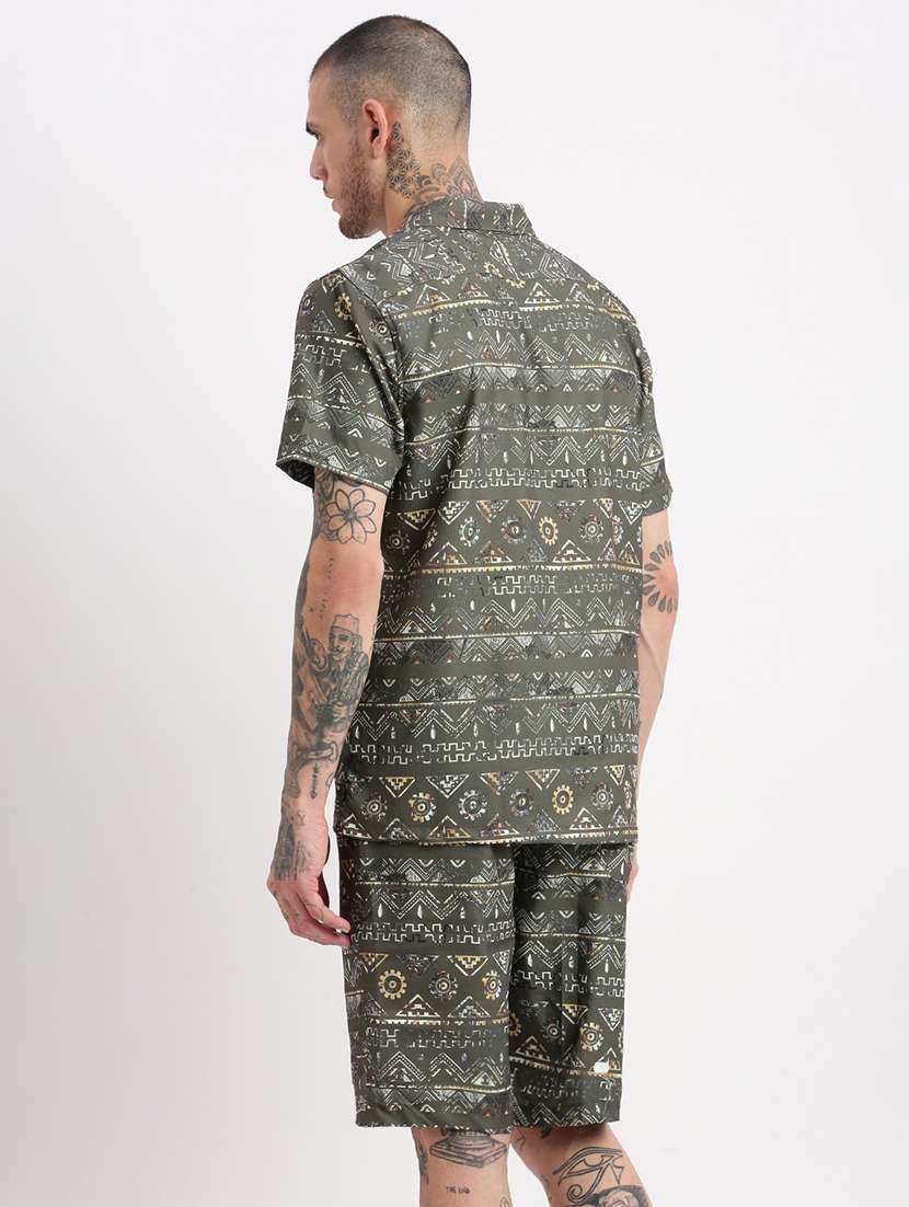 men geometric printed co-ord sets - 21276968 -  Standard Image - 3