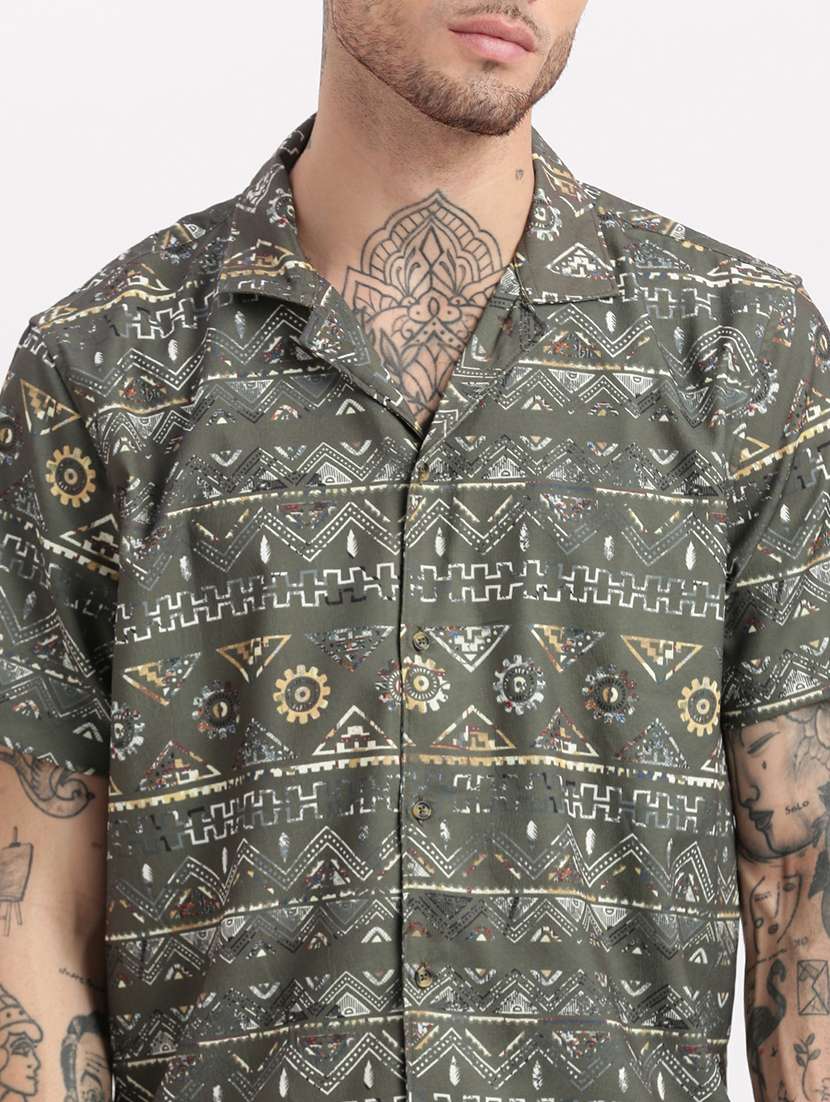 men geometric printed co-ord sets - 21276968 -  Standard Image - 5