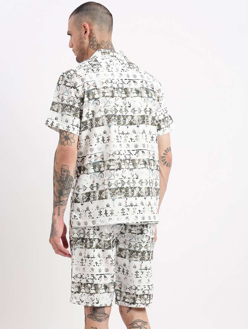 men geometric printed co-ord sets - 21276972 -  Standard Image - 3