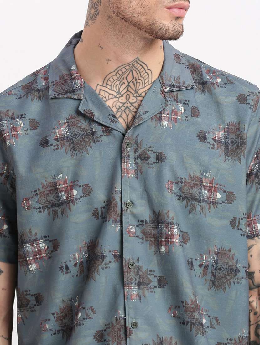 men printed cotton co-ord set - 21276974 -  Standard Image - 5