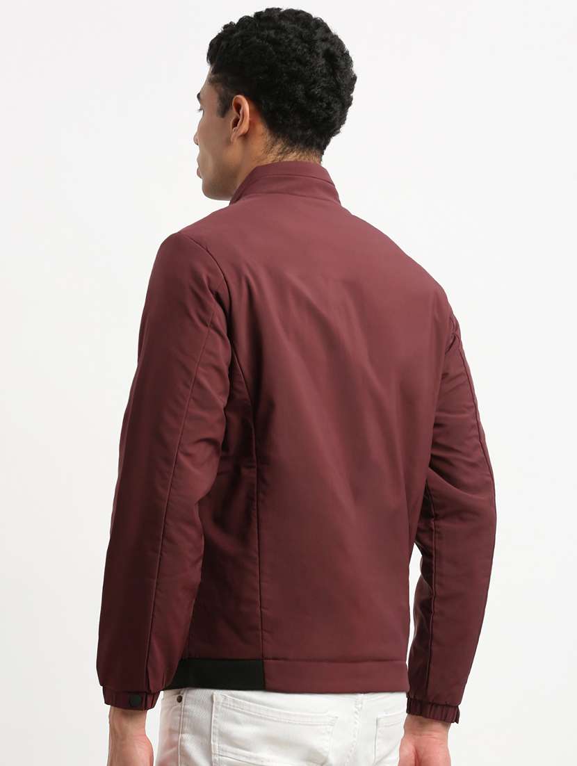 men maroon long sleeves bomber jackets - 21277112 -  Standard Image - 3