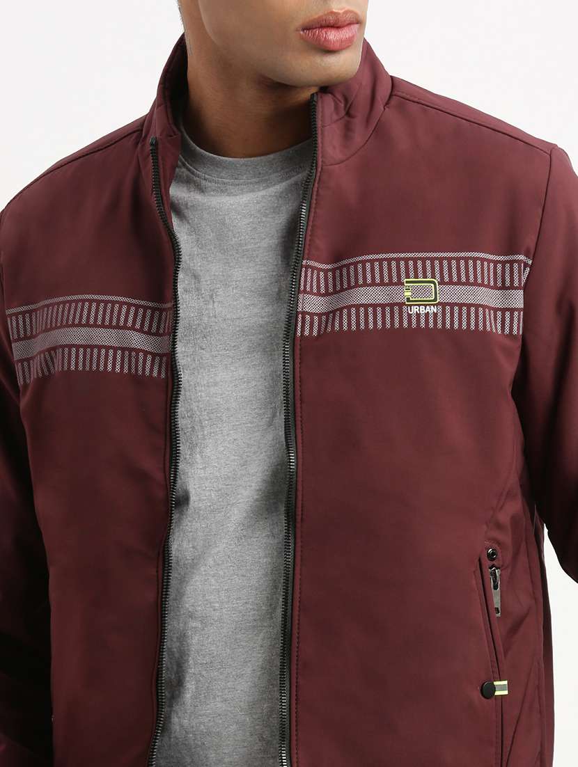 men maroon long sleeves bomber jackets - 21277112 -  Standard Image - 5