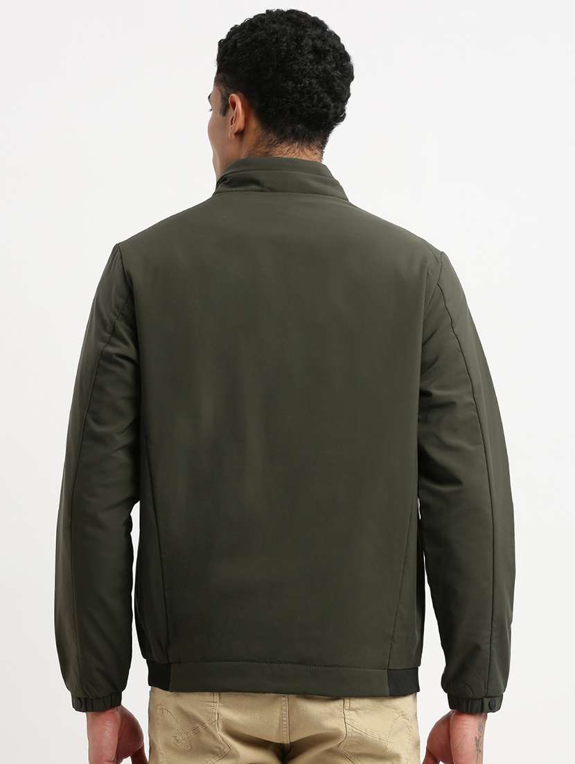 men olive long sleeves bomber jackets - 21277113 -  Standard Image - 3