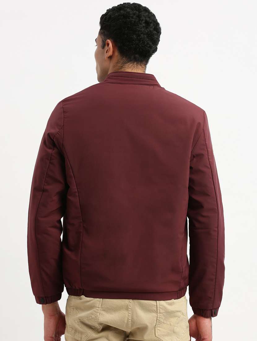 men maroon long sleeves bomber jackets - 21277114 -  Standard Image - 3
