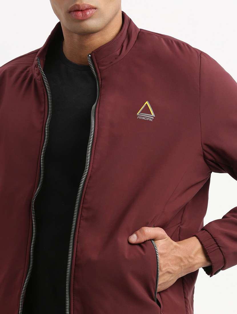 men maroon long sleeves bomber jackets - 21277114 -  Standard Image - 5