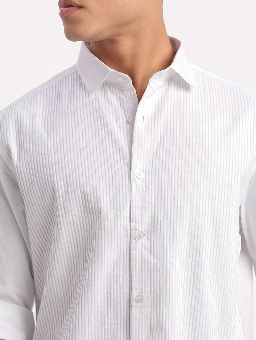 white striped casual shirt - 21277144 -  Standard Image - 5