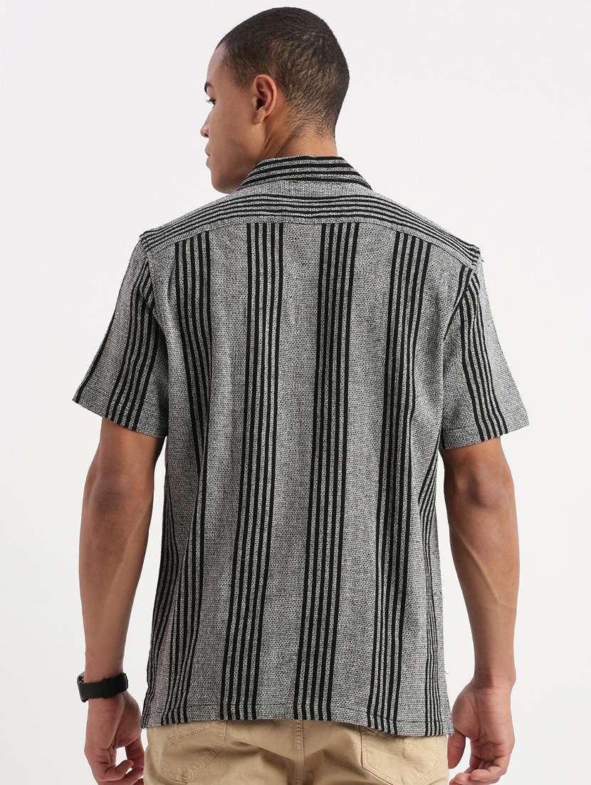 men striped casual shirt - 21277184 - Standard Image - 3