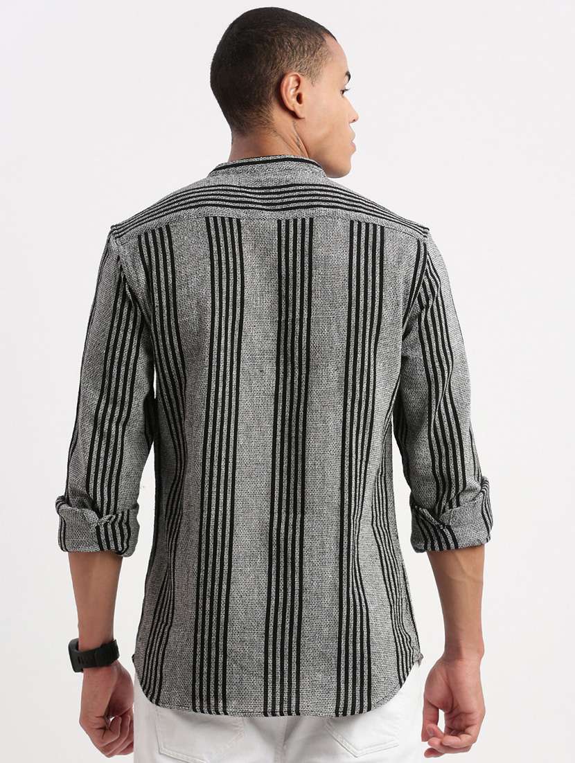 men striped casual shirt - 21277208 - Standard Image - 3