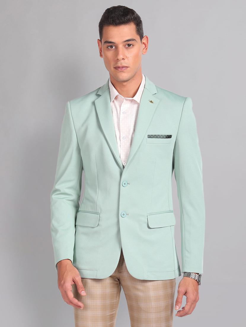 men long sleeved solid single breasted formal blazer - 21277257 - Zoom Image - 0