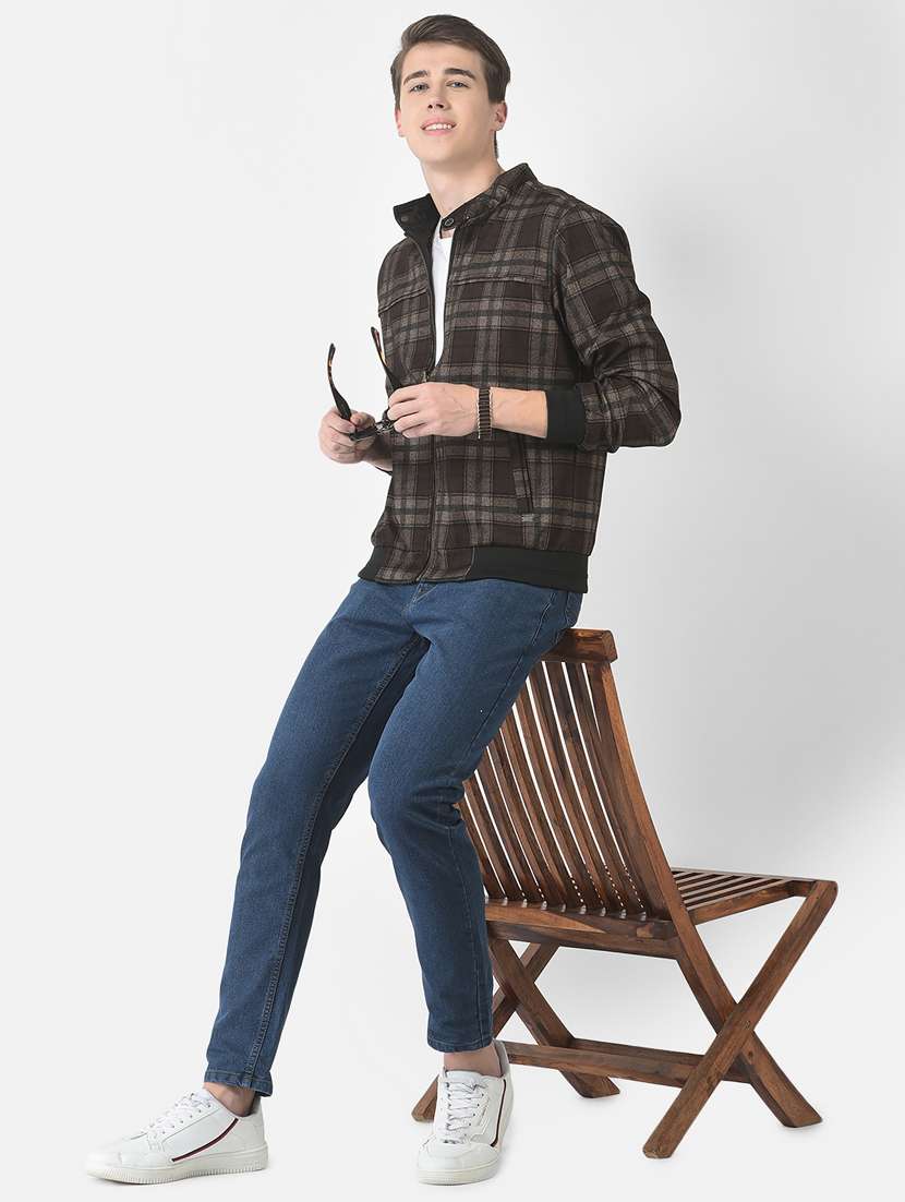 men brown checks casual jacket - 21277367 -  Standard Image - 3