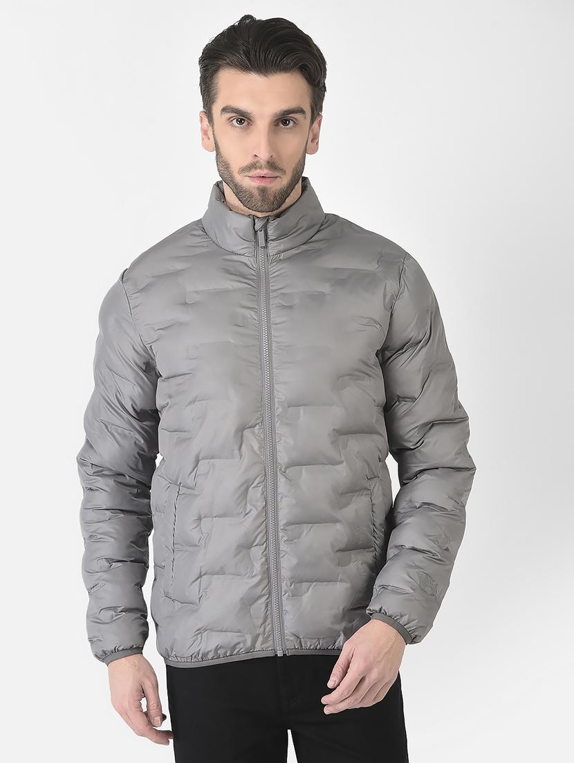 men solid long sleeve quilted jacket - 21277375 -  Zoom Image - 0