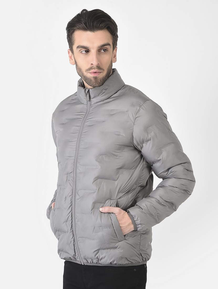 men solid long sleeve quilted jacket - 21277375 - Standard Image - 3