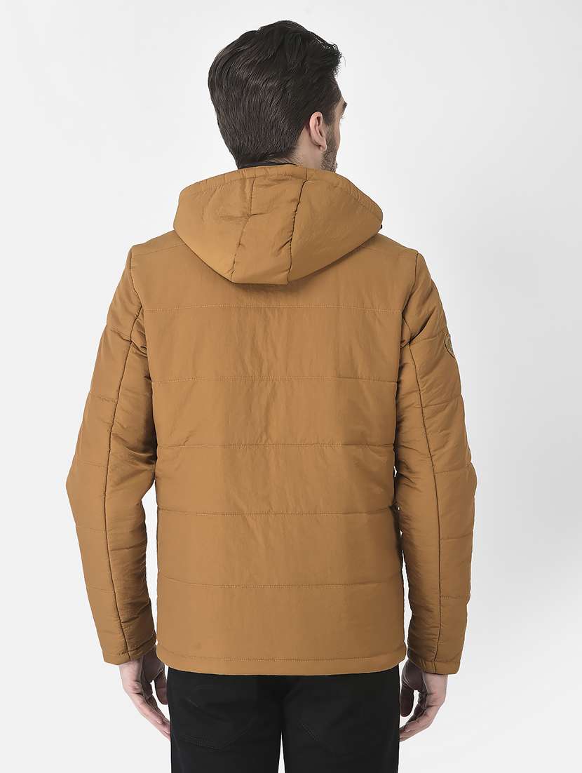 khaki polyester casual jacket - 21277378 - Standard Image - 3