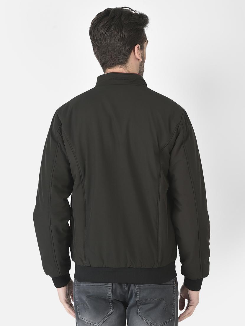 olive polyester bomber jacket - 21277385 - Standard Image - 3