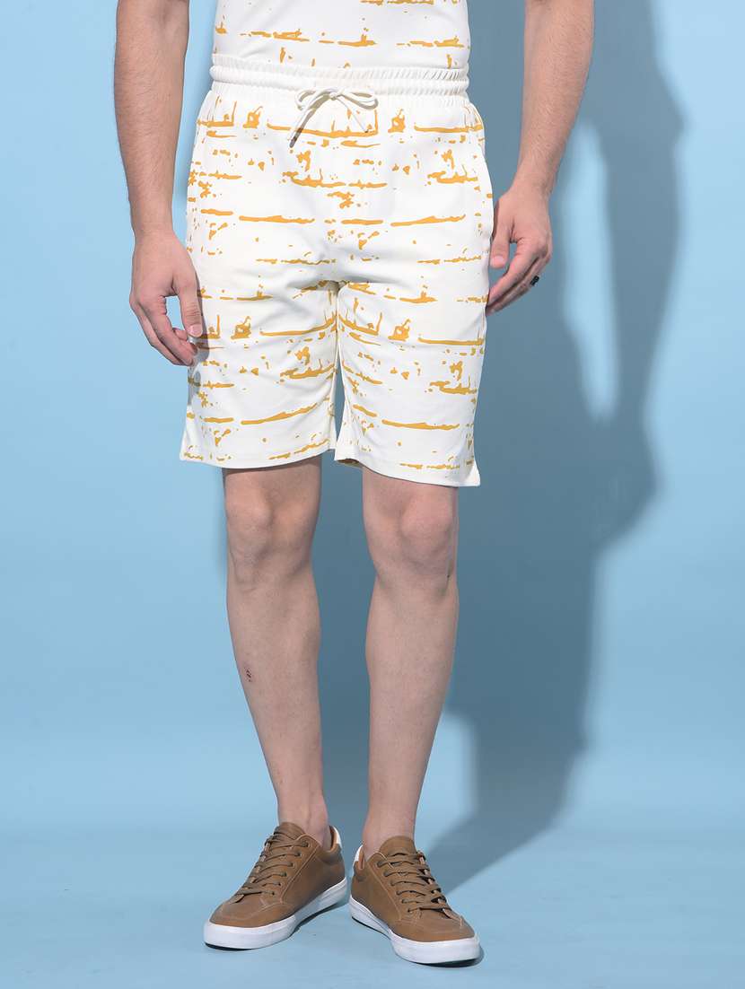men mid rise printed shorts