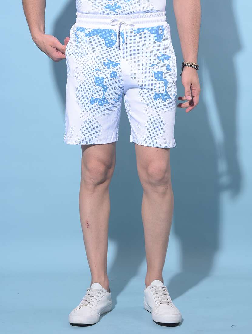 men mid rise printed shorts