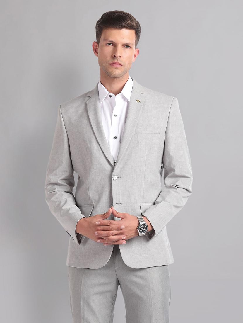 men long sleeved solid single breasted formal blazer - 21278074 - Standard Image - 3