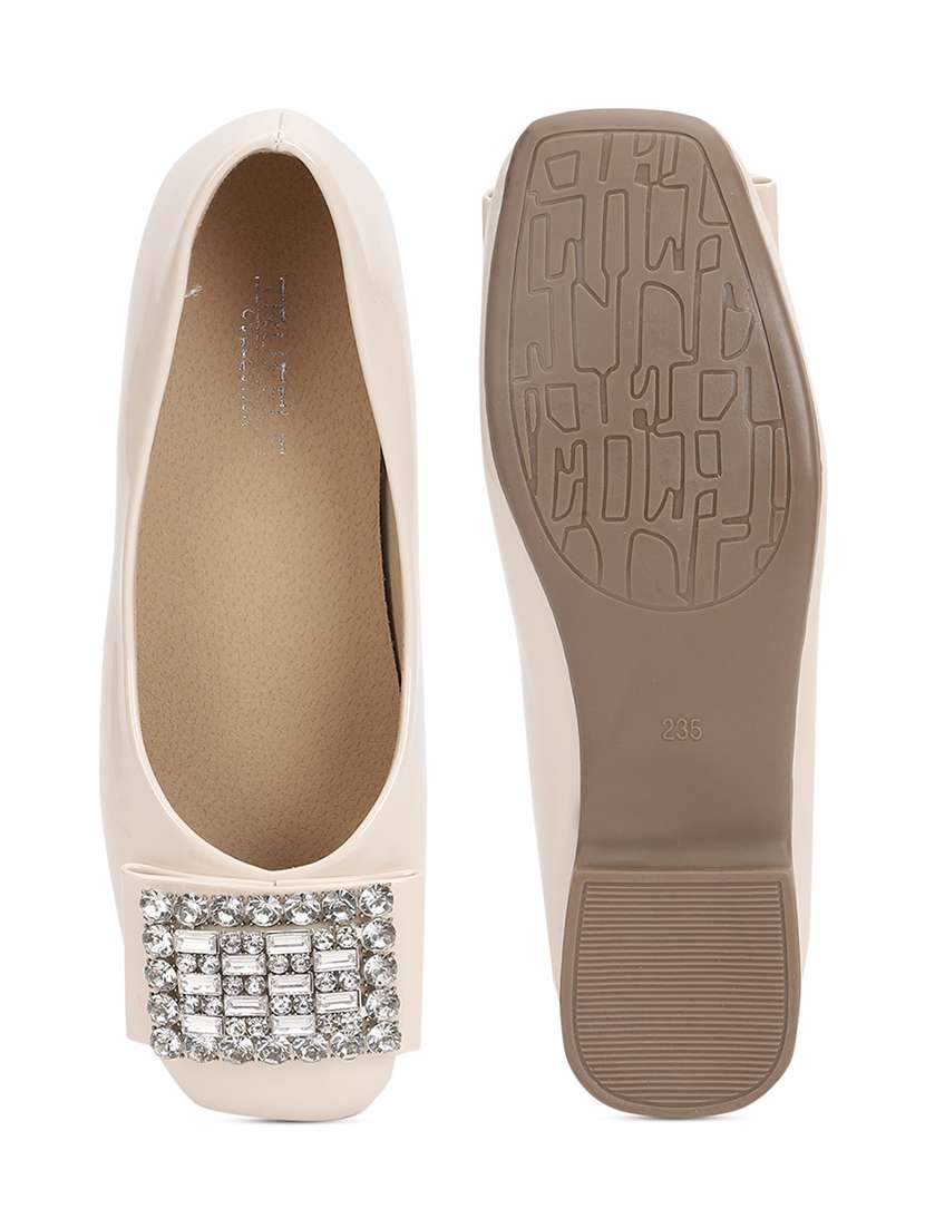 beige patent leather ballerina - 21278247 - Standard Image - 5