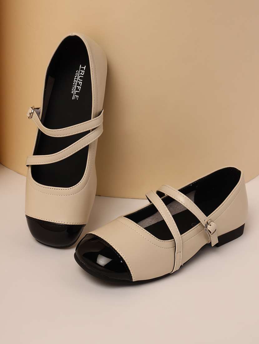 beige pu slip on ballerina - 21278250 -  Zoom Image - 0