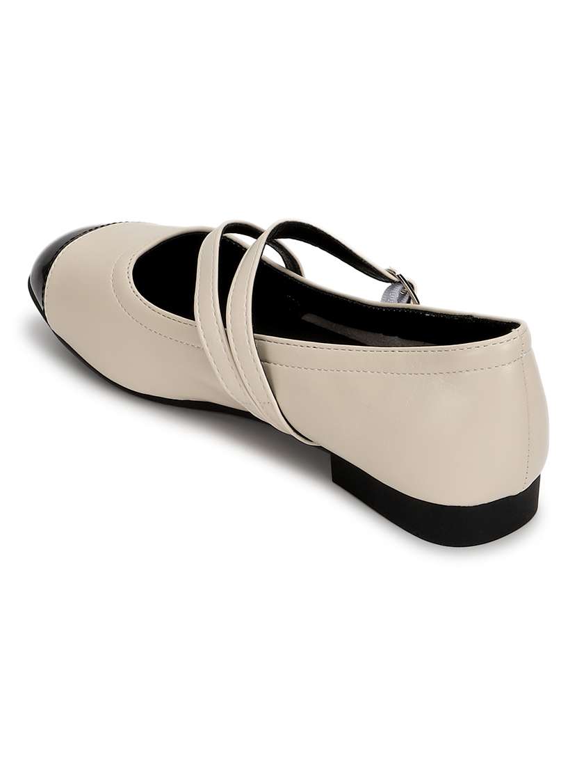 beige pu slip on ballerina - 21278250 -  Standard Image - 3