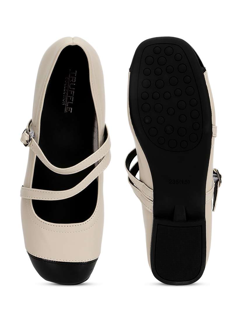 beige pu slip on ballerina - 21278250 -  Standard Image - 5