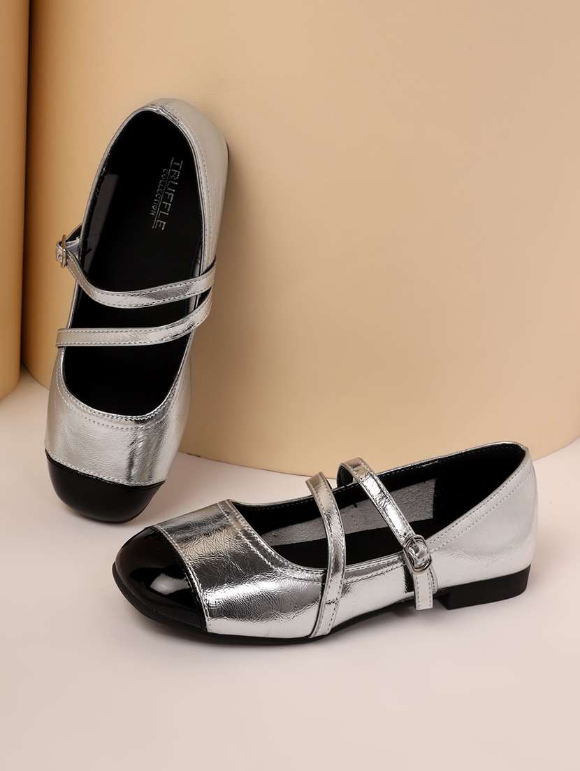 silver pu ballerina - 21278252 -  Zoom Image - 0