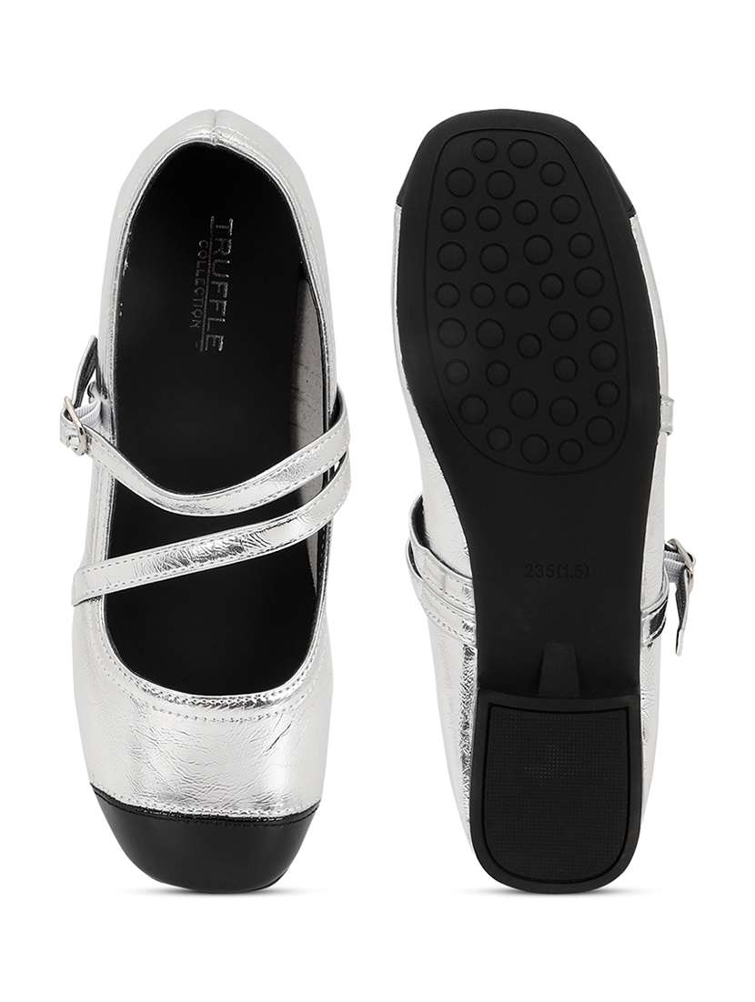 silver pu ballerina - 21278252 -  Standard Image - 5