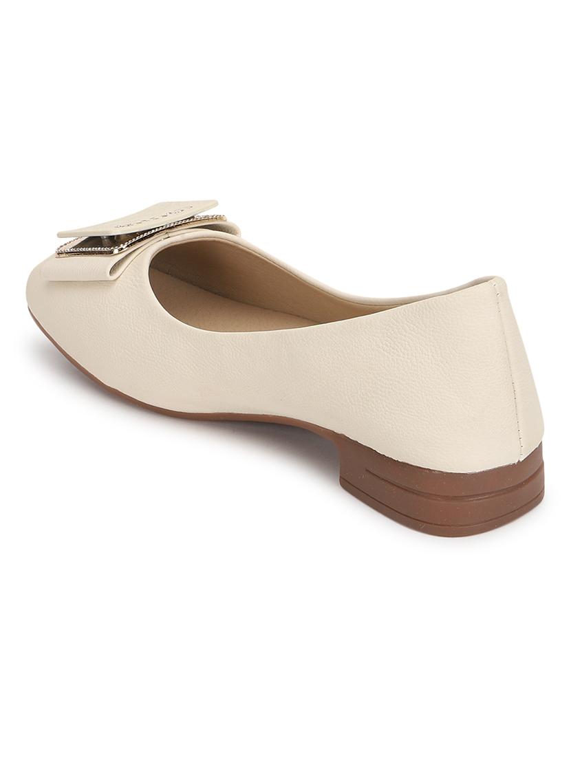 beige pu ballerina - 21278253 - Standard Image - 3