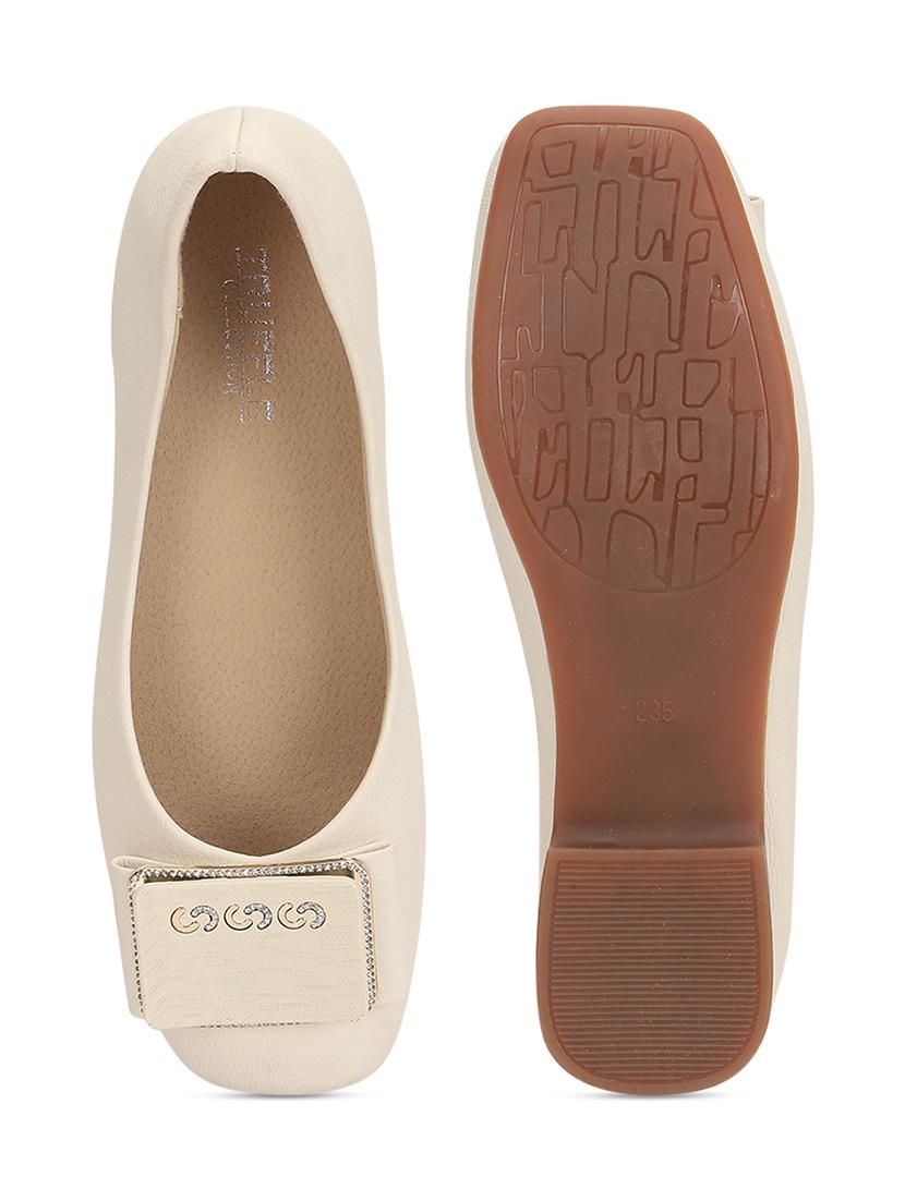 beige pu ballerina - 21278253 - Standard Image - 5