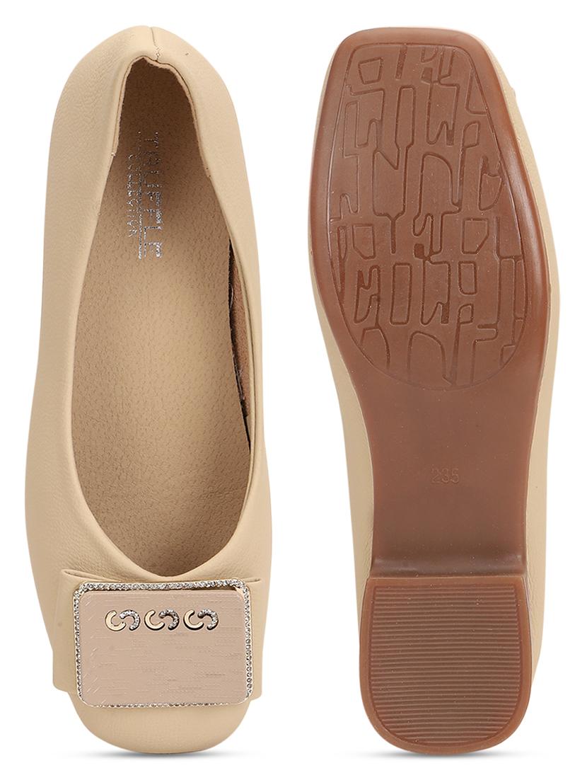 brown pu ballerina - 21278254 - Standard Image - 5