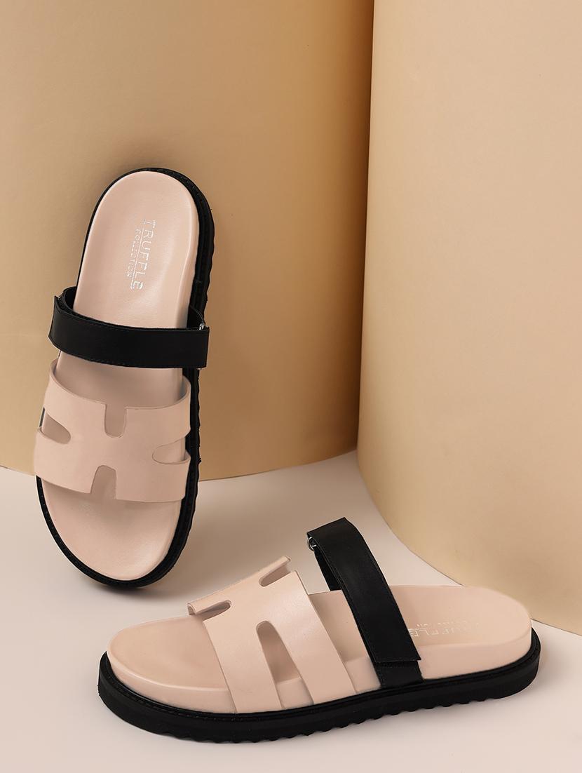 pink pu slides flip flops - 21278260 - Zoom Image - 0