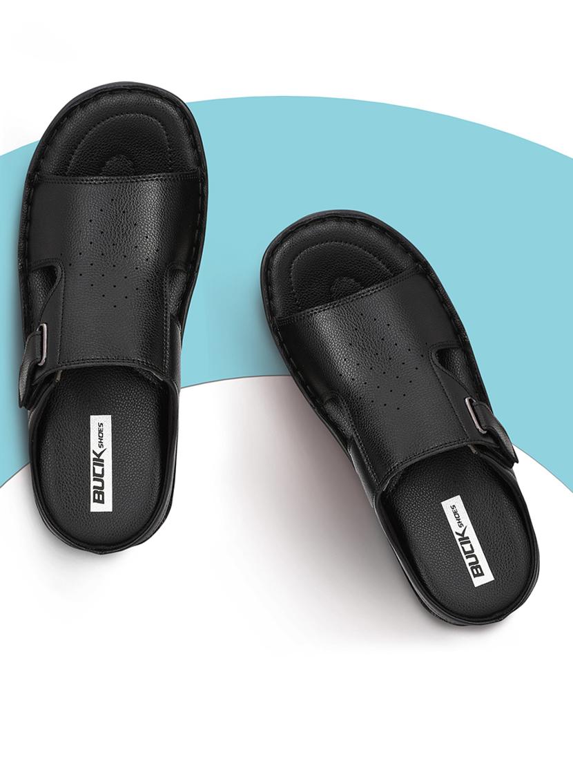 bucik bck074 lightweight comfort summer trendy premium stylish men black sandals  - 21278363 -  Zoom Image - 0