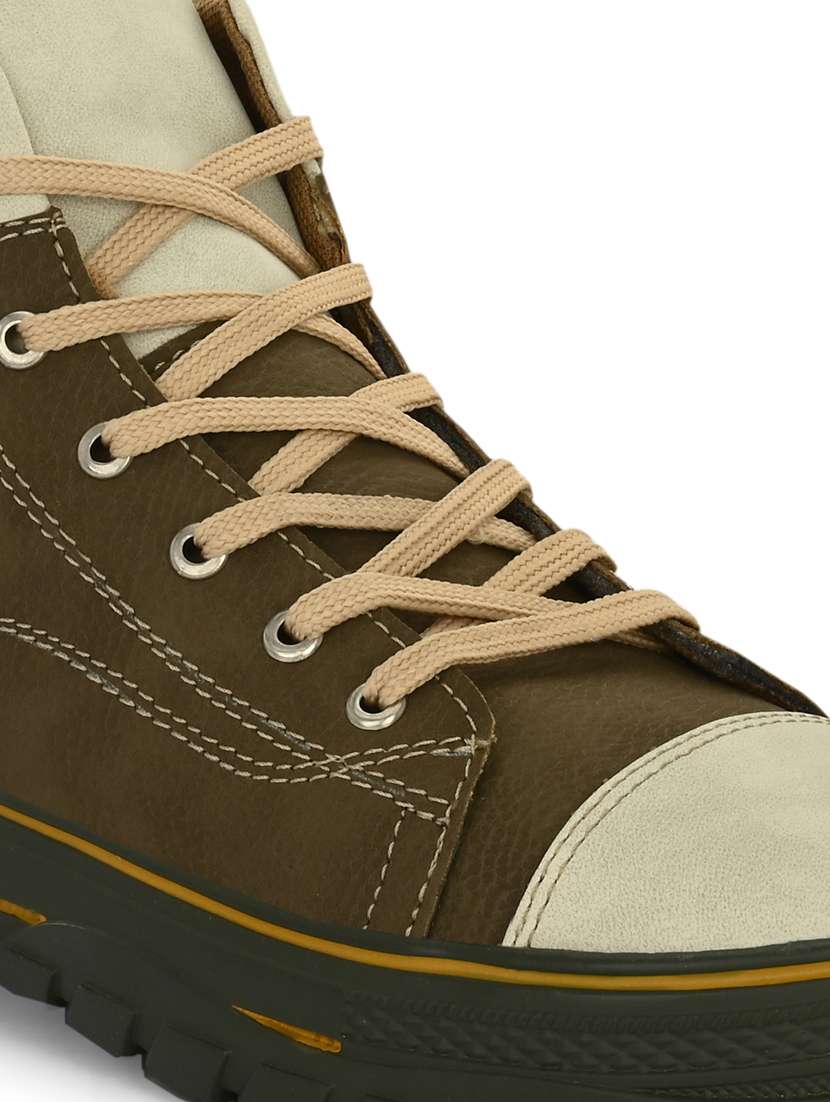 bucik olive bck4025 lightweight comfort summer trendy premium stylish high tops for men  - 21278475 -  Standard Image - 5