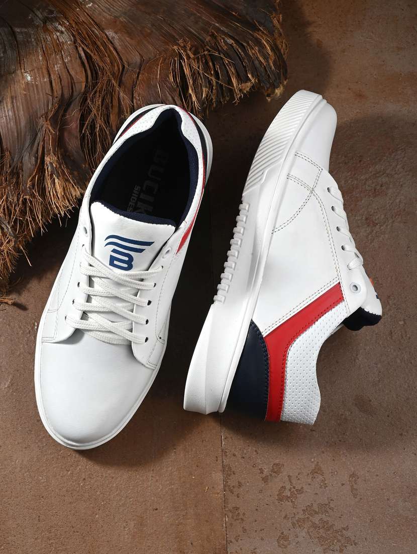 bucik white bck10146 lightweight comfort summer trendy premium stylish sneakers for men  - 21278495 -  Zoom Image - 0